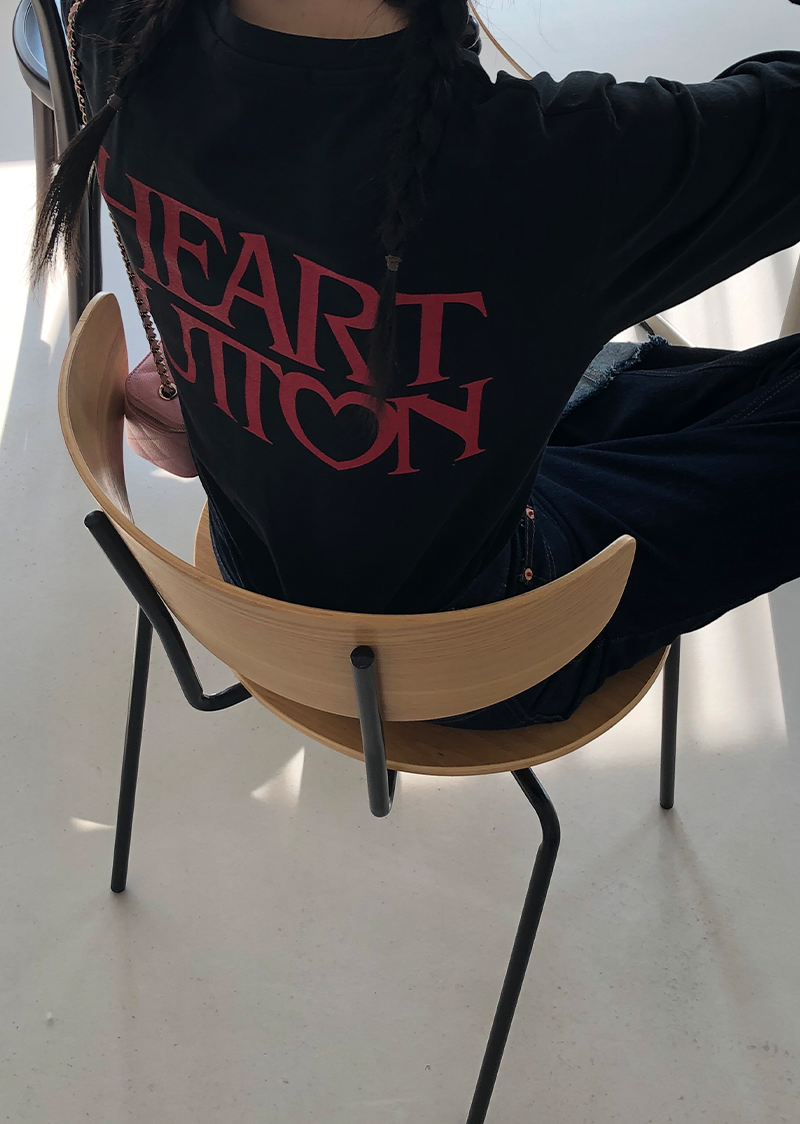 Heart Fleece T-shirt (2color)