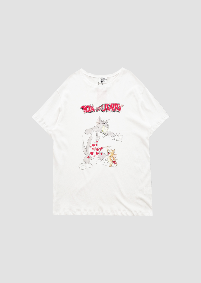 Heart Tom Jerry T-shirt(2color)