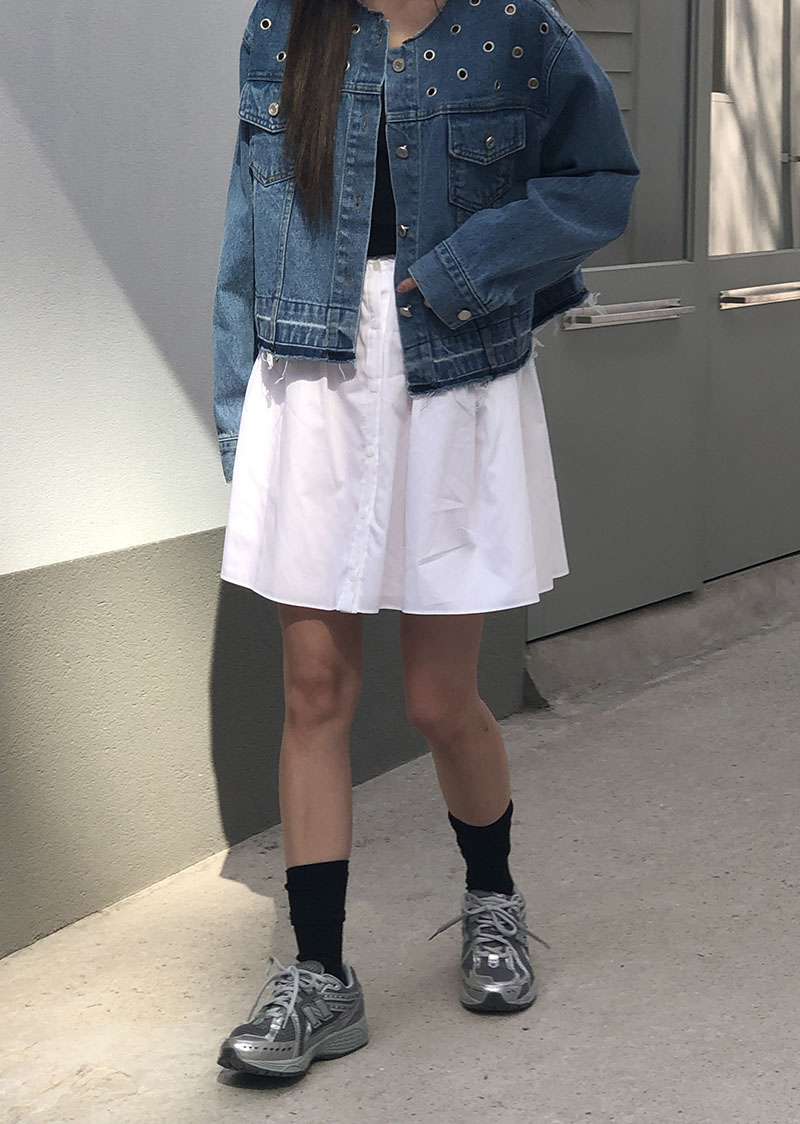 Cotton flare skirt