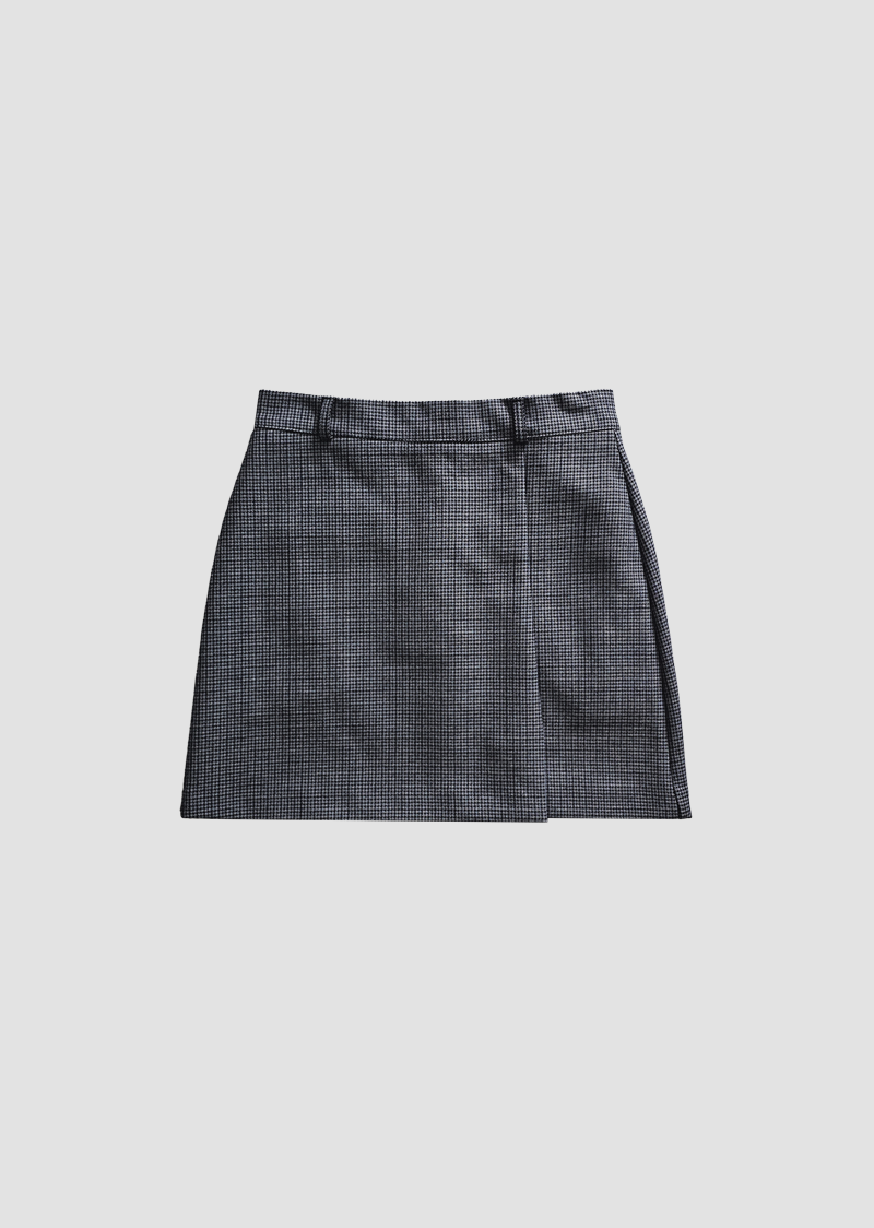 Check Slit Skirt (2color)