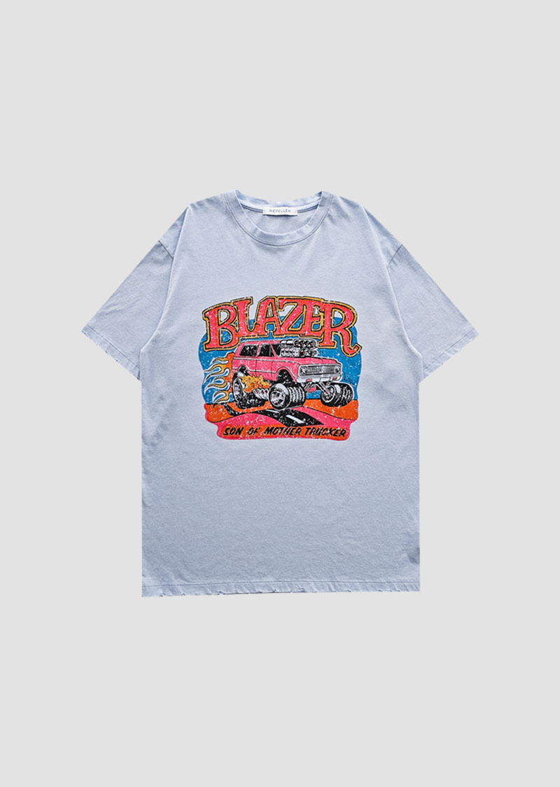 blazer car t-shirt(2color)