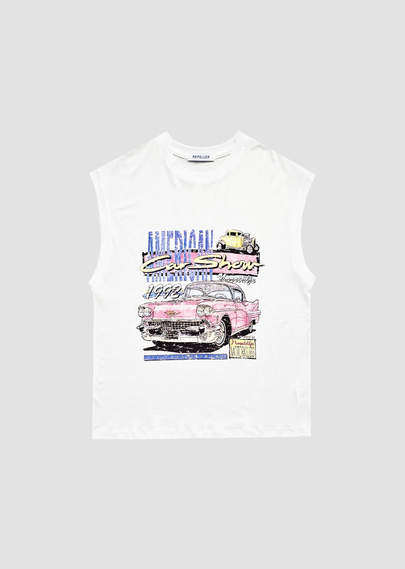 muscle car sleeveless(2color)